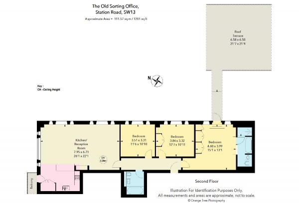 Floor Plan Image for 3 Bedroom Apartment for Sale in The Old Sorting Office, Barnes, SW13