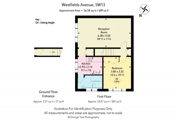 Floor Plan Image for 1 Bedroom Flat for Sale in Westfields Avenue, Barnes, SW13