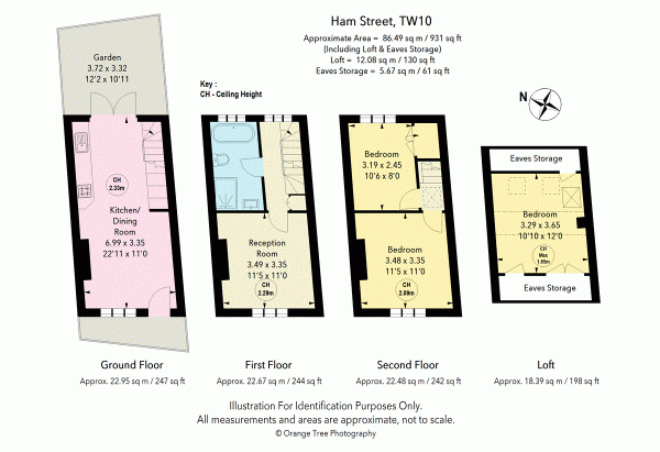 Floor Plan Image for 2 Bedroom Terraced House for Sale in Ham Street, Ham Common