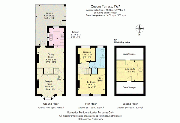 Floor Plan for 2 Bedroom Cottage for Sale in Queens Terrace, Old Isleworth, TW7, 7DB -  &pound549,950