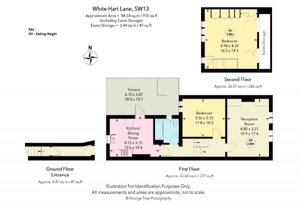 Floor Plan Image for 2 Bedroom Maisonette for Sale in White Hart Lane, Barnes, SW13