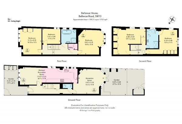 Floor Plan Image for 5 Bedroom End of Terrace House for Sale in Bellevue House, Barnes, SW13