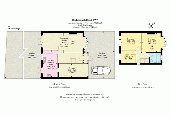 Floor Plan Image for 3 Bedroom Semi-Detached House for Sale in Roxborough Avenue, Isleworth