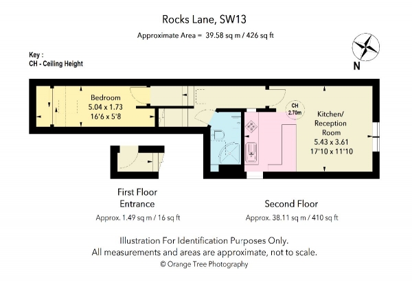 Floor Plan Image for 1 Bedroom Flat for Sale in Rocks Lane, Barnes, SW13