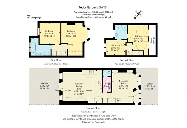 Floor Plan Image for 4 Bedroom Terraced House for Sale in Tudor Gardens, Barnes, SW13