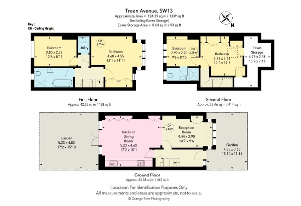 Floor Plan Image for 4 Bedroom Terraced House for Sale in Treen Avenue, Barnes, SW13