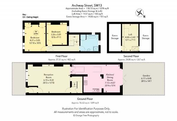 Floor Plan Image for 2 Bedroom Terraced House for Sale in Archway Street, Barnes, SW13