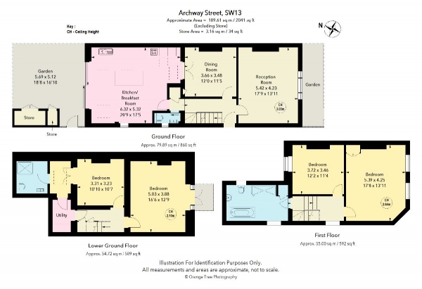 Floor Plan Image for 4 Bedroom End of Terrace House for Sale in Archway Street, Barnes, SW13