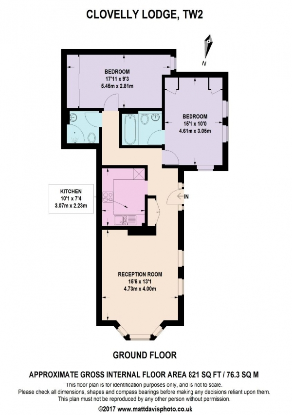 Floor Plan Image for 2 Bedroom Apartment for Sale in Strawberry Hill, Twickenham