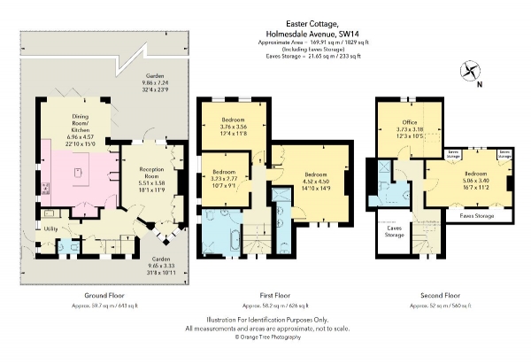 Floor Plan Image for 5 Bedroom Semi-Detached House for Sale in Easter Cottage, Holmesdale Avenue, SW14