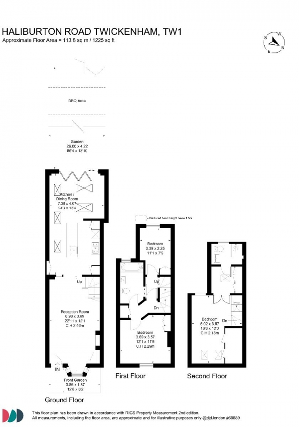 Floor Plan Image for 3 Bedroom Terraced House for Sale in Haliburton Road, St Margaret's