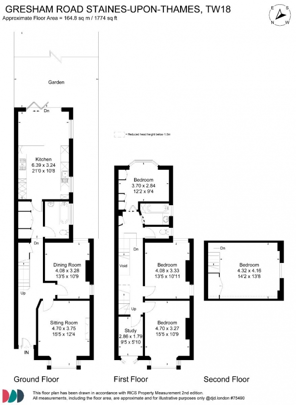 Floor Plan Image for 5 Bedroom Semi-Detached House for Sale in Gresham Road, Staines-upon-Thames