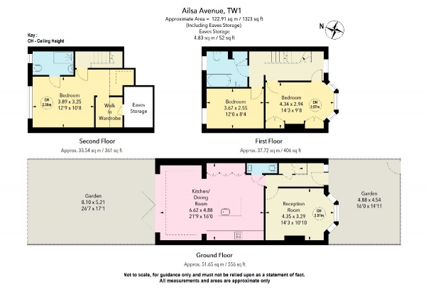 Floor Plan Image for 3 Bedroom Terraced House for Sale in Ailsa Avenue, St Margaret's