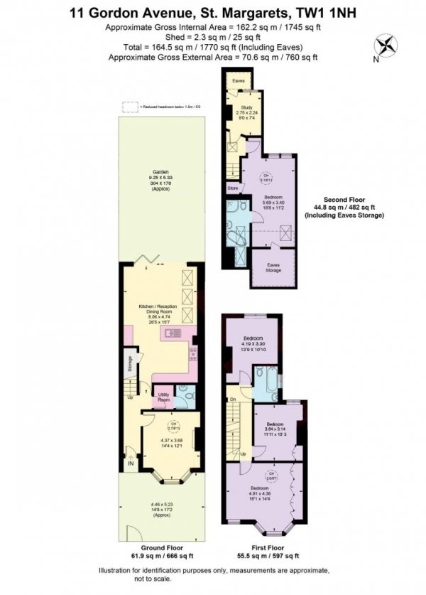 Floor Plan Image for 5 Bedroom Terraced House for Sale in Gordon Avenue, St Margaret's