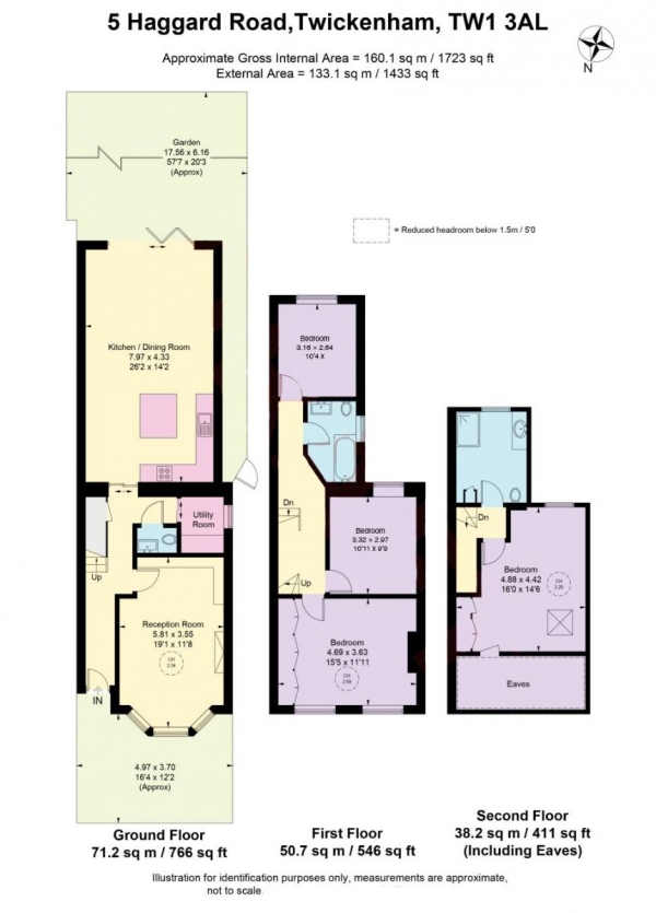 Floor Plan Image for 4 Bedroom Semi-Detached House for Sale in Haggard Road, St Margaret's, Twickenham