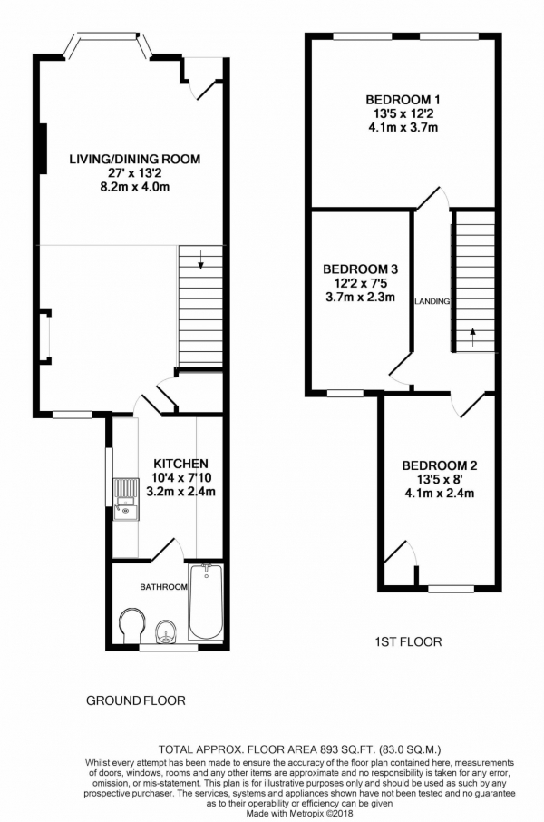 Floor Plan Image for 3 Bedroom Terraced House for Sale in Addison Road, Reading