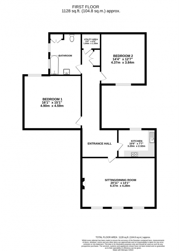 Floor Plan Image for 2 Bedroom Apartment for Sale in Derby Road, Caversham