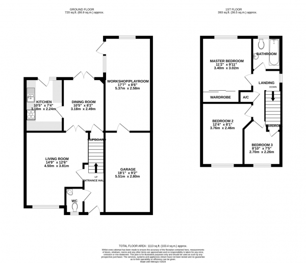 Floor Plan Image for 3 Bedroom End of Terrace House for Sale in Clonmel Close, Caversham