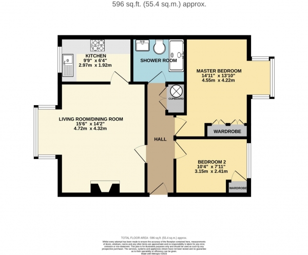 Floor Plan Image for 2 Bedroom Retirement Property for Sale in Fishers Court Peppard Road, Emmer Green