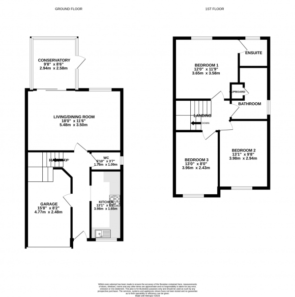 Floor Plan Image for 3 Bedroom Semi-Detached House for Sale in Denbeigh Place, Reading