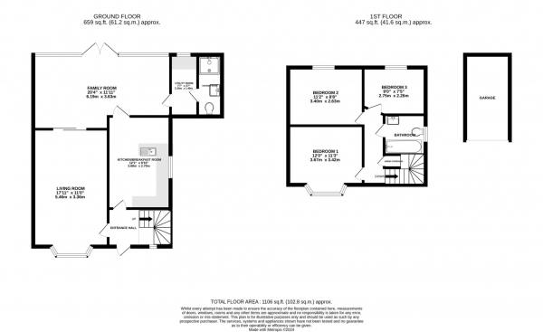 Floor Plan Image for 3 Bedroom Semi-Detached House for Sale in Cawsam Gardens, Caversham