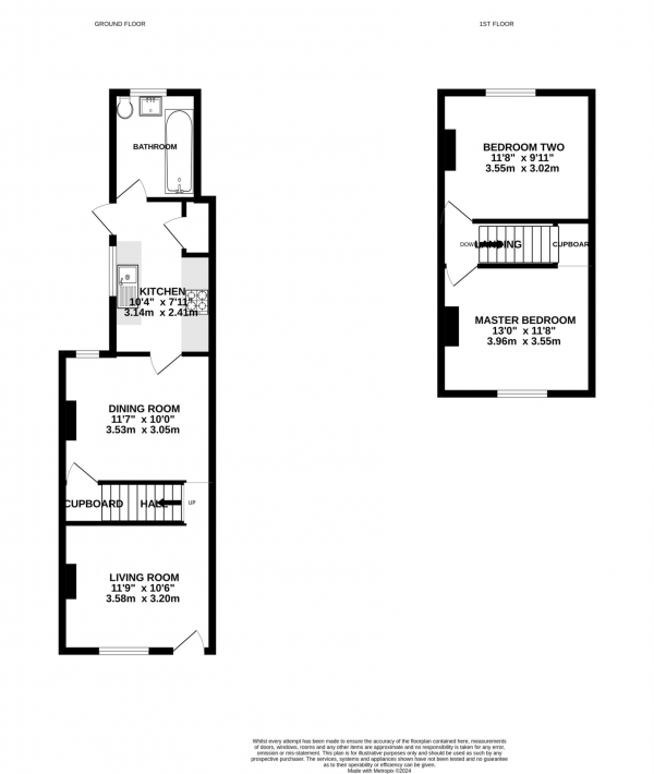 Floor Plan Image for 2 Bedroom Terraced House for Sale in Lower Field Road, Reading