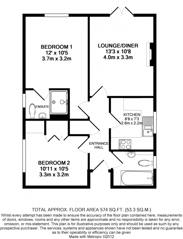 Floor Plan Image for 2 Bedroom Apartment for Sale in London Road, Reading