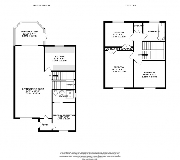 Floor Plan Image for 4 Bedroom Semi-Detached House for Sale in Galsworthy Drive, Caversham