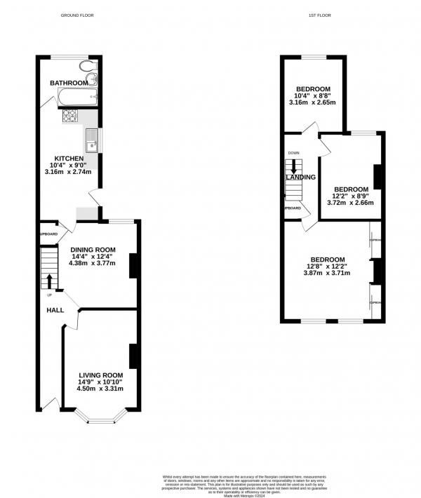 Floor Plan Image for 3 Bedroom Terraced House for Sale in Rectory Road, Caversham