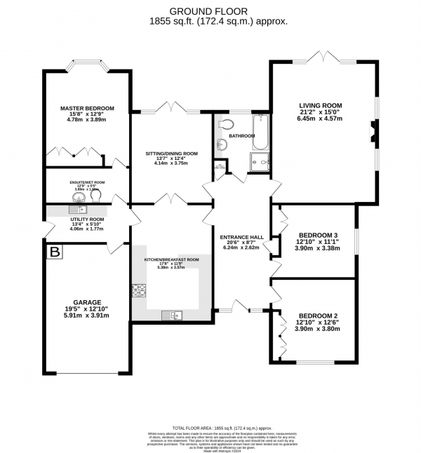 Floor Plan Image for 3 Bedroom Detached House for Sale in St Peter`s Avenue, Caversham Heights