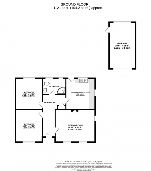 Floor Plan Image for 2 Bedroom Detached House for Sale in Chazey Road, Caversham Heights