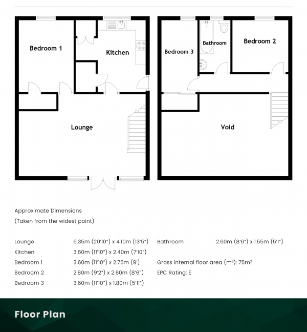 Floor Plan Image for 3 Bedroom Villa for Sale in Braehead, Girdle Toll, Irvine, North Ayrshire, KA11 1BD