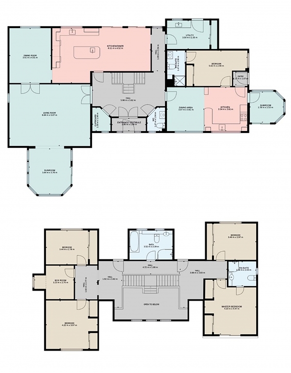 Floor Plan Image for 6 Bedroom Detached House for Sale in South Cross Slacks, Gamrie, Banff, AB45 3HB