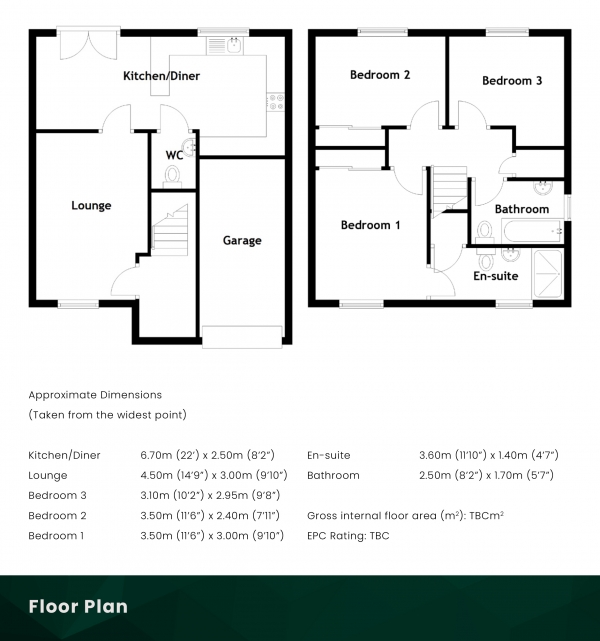 Floor Plan Image for 3 Bedroom Detached House for Sale in Finlay Crescent, Arbroath, Angus, DD11 3FF