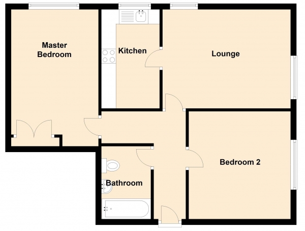 Floor Plan Image for 2 Bedroom Flat for Sale in Ardbeg Avenue, Knockinlaw, Kilmarnock, KA3 2AW