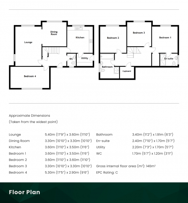 Floor Plan Image for 4 Bedroom Detached House for Sale in Culcabock Avenue, Inverness, IV2 3RG