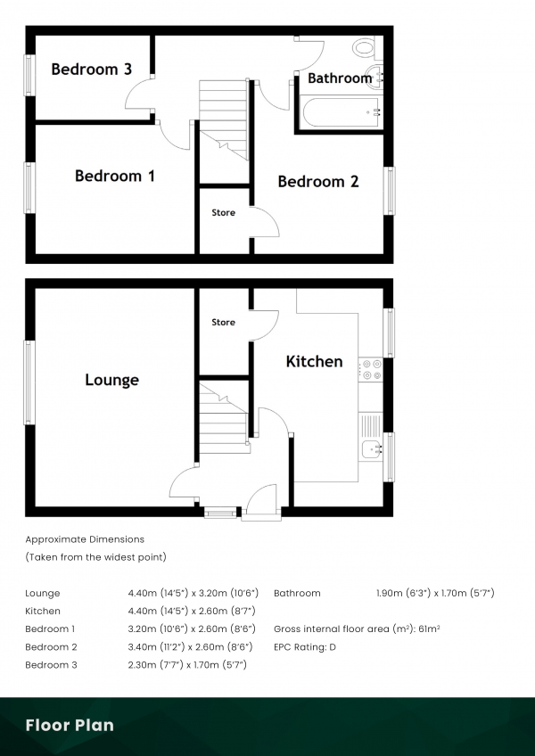 Floor Plan Image for 3 Bedroom Semi-Detached House for Sale in Hawick Drive, Dundee, DD4 0TA