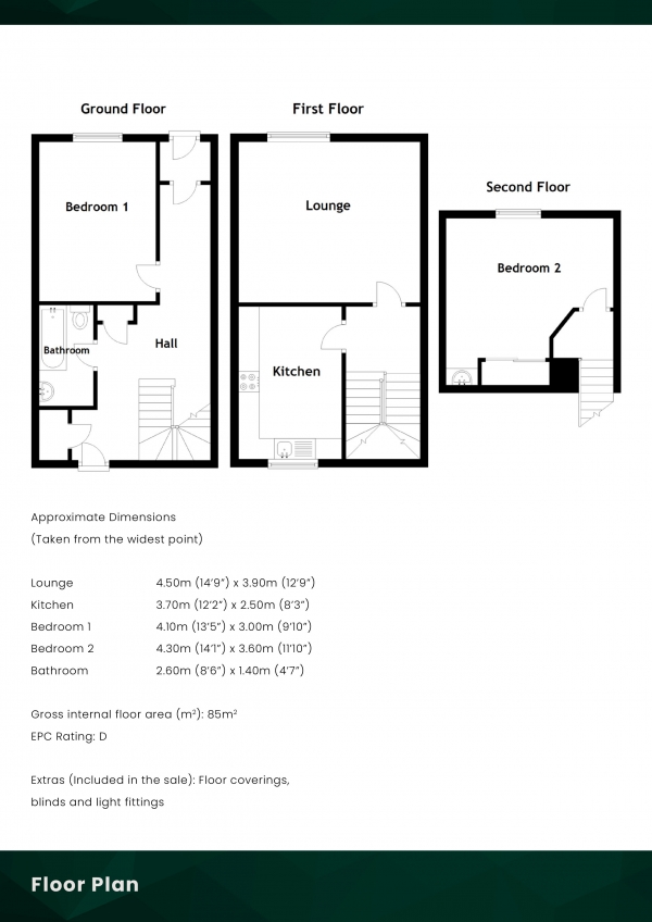 Floor Plan Image for 2 Bedroom Town House for Sale in Marketgate, Arbroath, Angus, DD11 1AZ