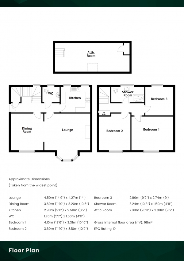 Floor Plan Image for 3 Bedroom Semi-Detached House for Sale in Cairntrodlie, Peterhead, Aberdeenshire, AB42 2AG