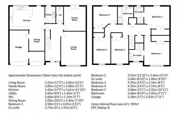 Floor Plan for 5 Bedroom Detached House for Sale in Balneil Place, Kirkliston, EH29 9GN, EH29, 9GN - Offers Over &pound499,995