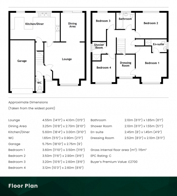 Floor Plan Image for 4 Bedroom Detached House for Sale in Hospital Road, Annan, DG12 5HP