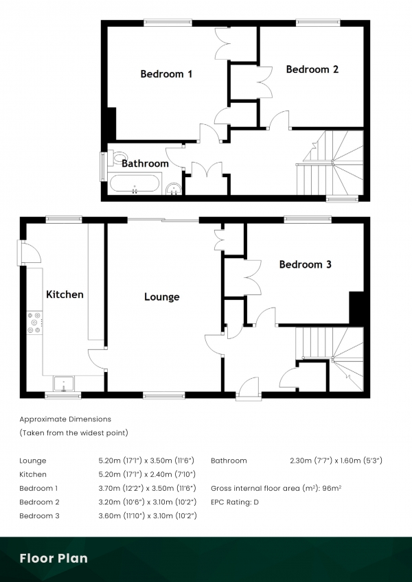 Floor Plan Image for 2 Bedroom Semi-Detached House for Sale in , Strathconon, Muir of Ord, IV6 7QQ