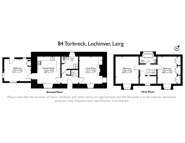 Floor Plan Image for 3 Bedroom Detached House for Sale in Torbreck, Lochinver, Lairg, IV27 4JB