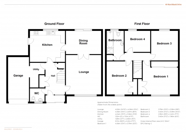 Floor Plan Image for 4 Bedroom Detached House for Sale in Marchbank Drive, Balerno, Edinburgh, EH14 7ER