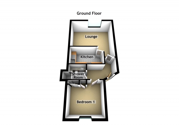 Floor Plan Image for 1 Bedroom Flat for Sale in Strawberry Bank Parade, Aberdeen, Aberdeenshire, AB11 6US