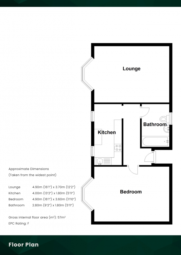 Floor Plan Image for 1 Bedroom Flat for Sale in Southesk Street, Brechin, Angus, DD9 6EB