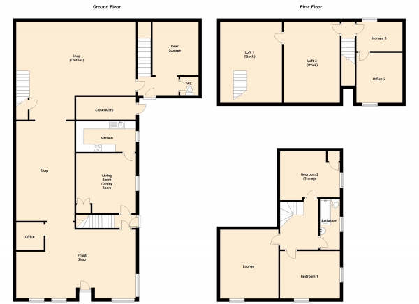 Floor Plan Image for Commercial Property for Sale in 57 High Street, Thurso, Highland, KW14 8AZ