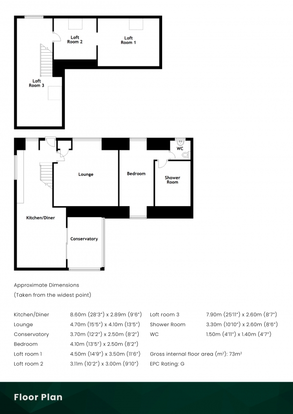 Floor Plan Image for 1 Bedroom Detached House for Sale in , Foyers, Highland, IV2 6YG