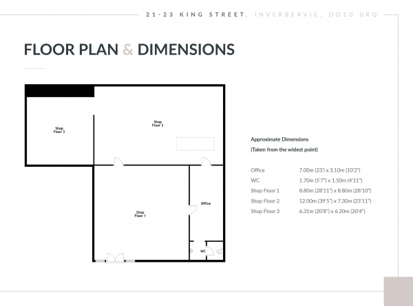 Floor Plan Image for Commercial Property for Sale in King Street, Inverbervie, DD10 0RQ