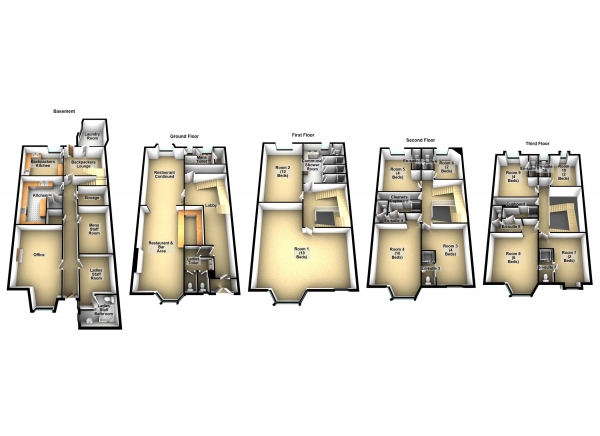 Floor Plan Image for 10 Bedroom Commercial Property for Sale in 35 Palmerston Place, Edinburgh, EH12 5AU